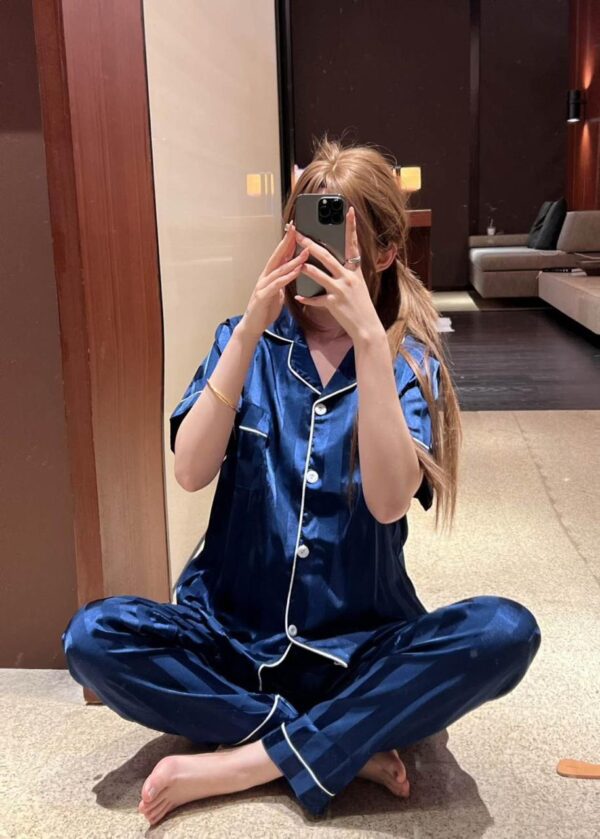 Silk Blue Nightwear Sleepwear