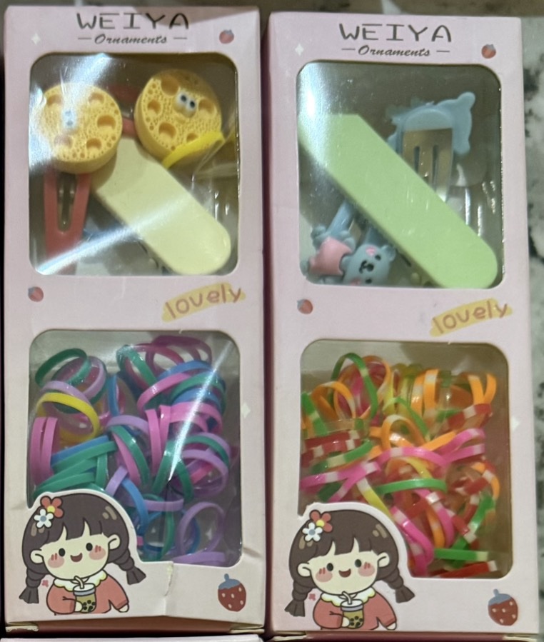 Colorful Rubber Bands & Clips - Image 2