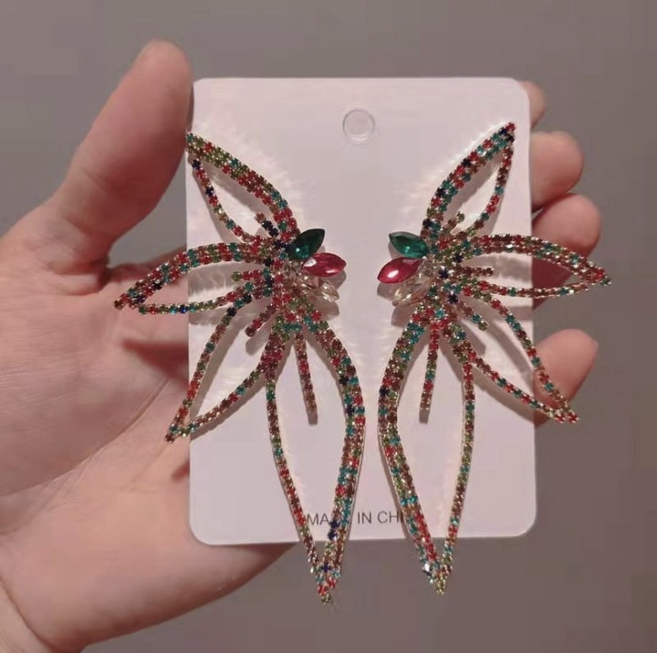 Stone Hoop Earrings for Women - Image 3